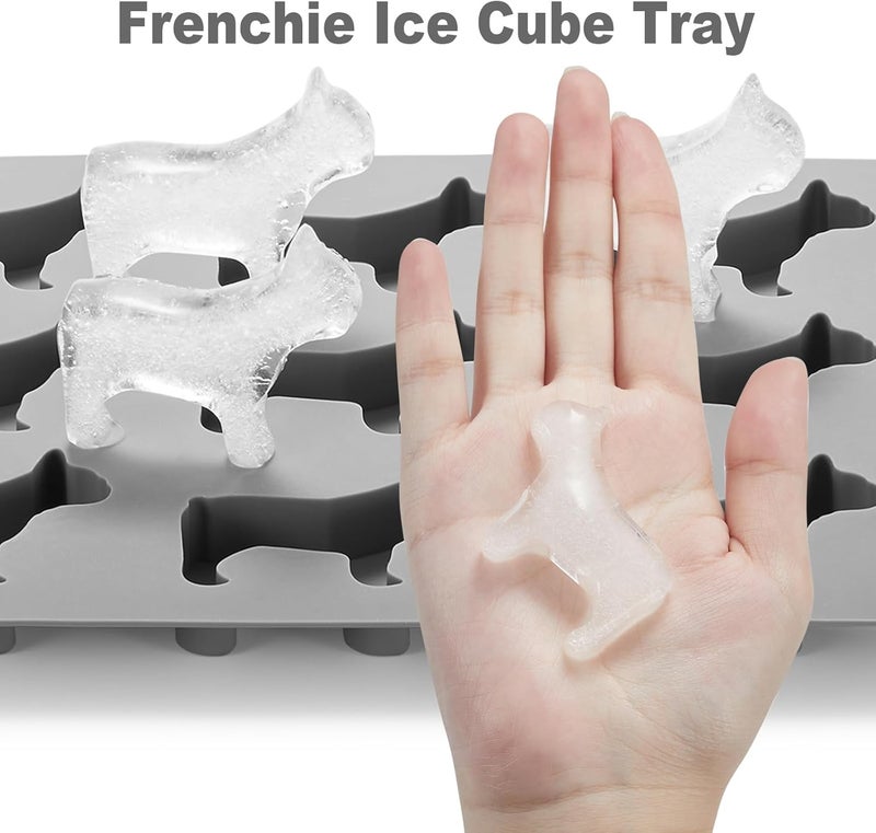 ACOOKEE French Bulldog Ice Cube Mold, Fun Shapes Frenchie Bull Dog Ice Cube Tray, Silicone Dog Treat Mold, Cute Novelty French Bulldog Gifts for Baking & Freezing Decor, BPA Free & Heat Resistant - Image 3